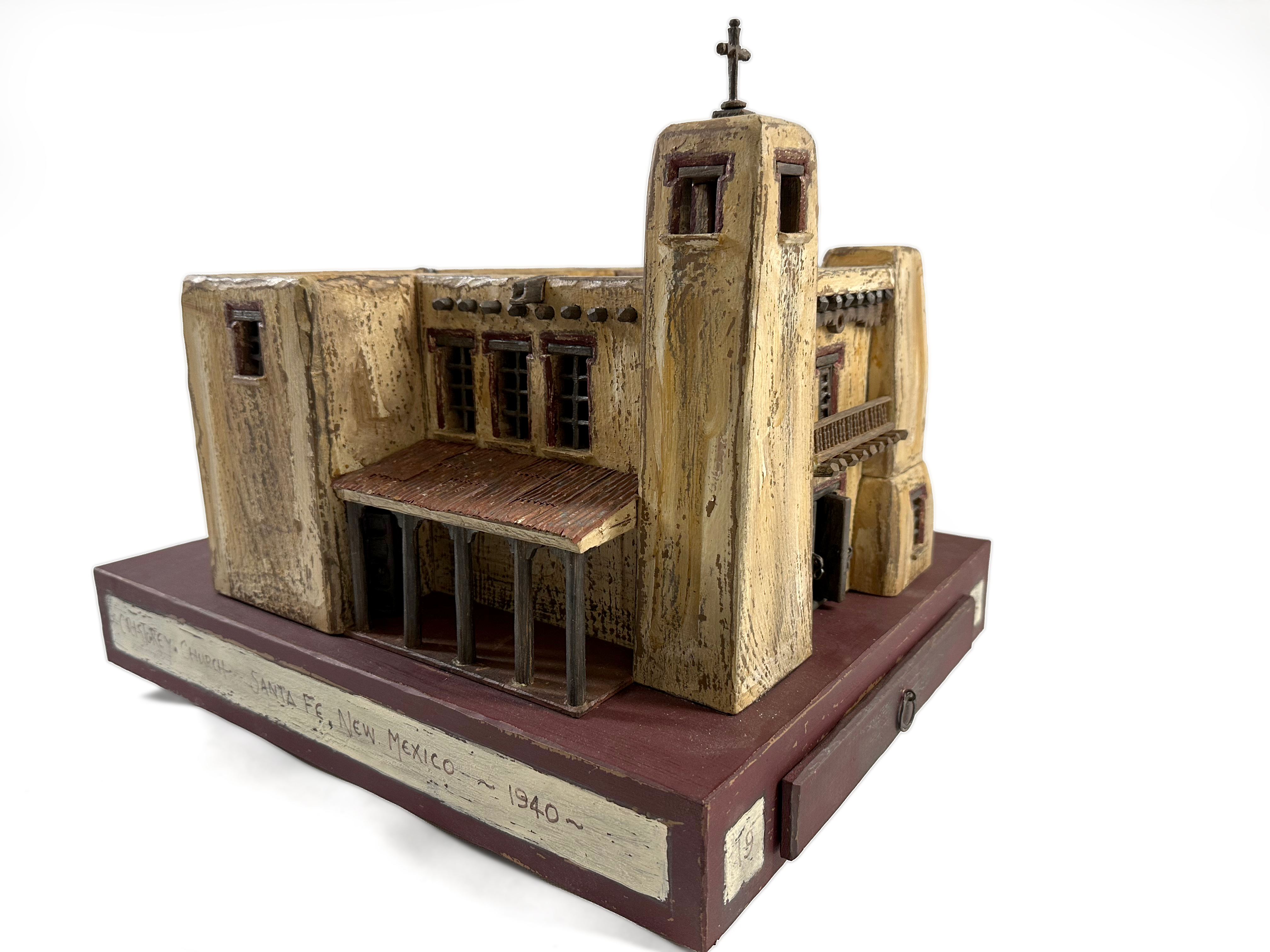 Cristo Rey Church sculpture, front view