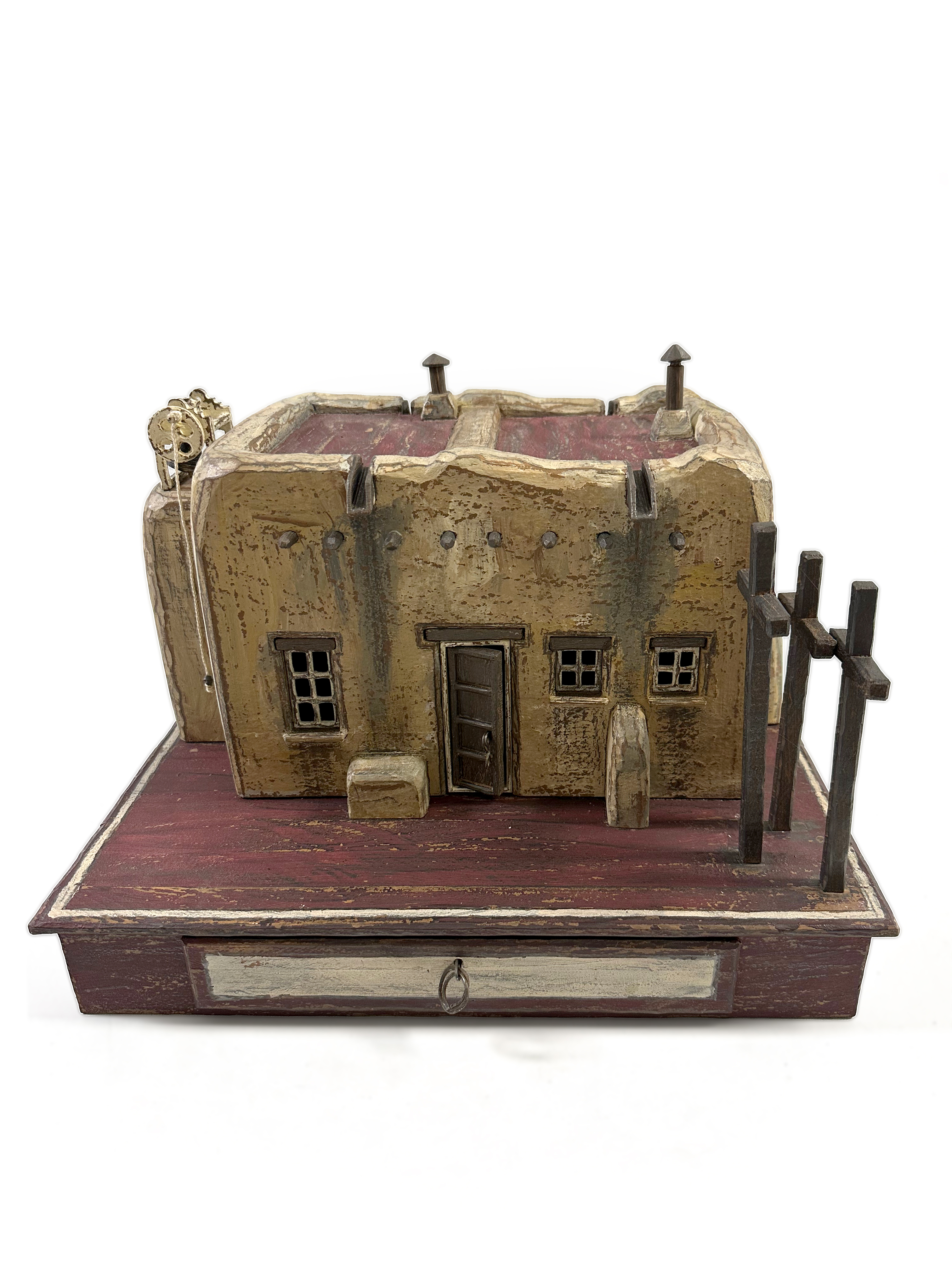 La Morada de Abiquiu sculpture, front view